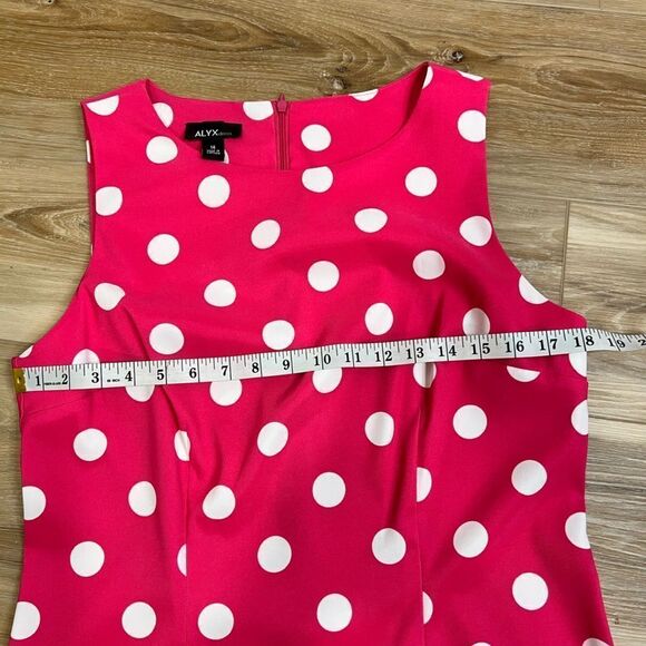 ALYX DRESS Polka Dot Sleeveless Dress Size 14 - Picture 5 of 9